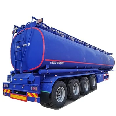 Remolcs cisterna de combustible líquid d'oli de 4 eixos de venda calenta de TONGYA Semiremolc dipòsit